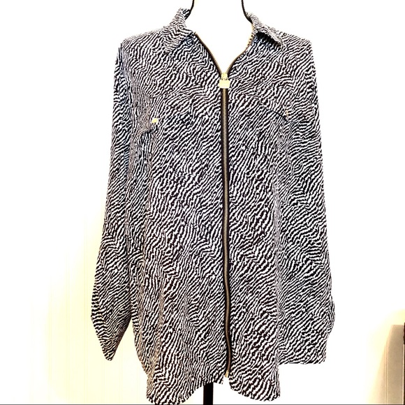 Michael Kors Tops - MICHAEL KORS Plus Size Zippered Blouse Top
